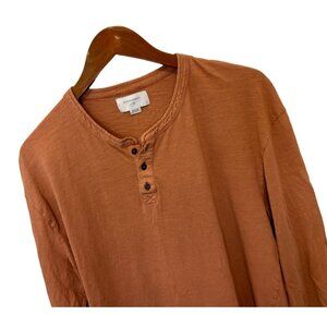 COTTON ON GARMENTS COTTON CREWNECK TShirt Brown Long Sleeve Size Large